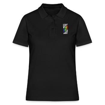 Gay Pride - Polo Femme - noir - Devant - Ailine (174cm)