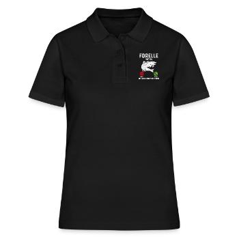 Forelle Angeln - Frauen Polo Shirt - Schwarz - Vorne - Ailine (174cm)
