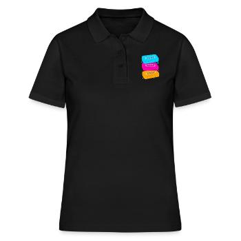 Seife Seifenherstellung DIY - Frauen Polo Shirt - Schwarz - Vorne - Ailine (174cm)