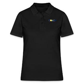 Tennis Coach entraîneur de tennis police de tennis - Polo Femme - noir - Devant - Ailine (174cm)
