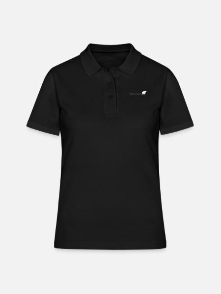 Bär Wandern Bären Natur Geschenk Spuren - Frauen Polo Shirt - Schwarz