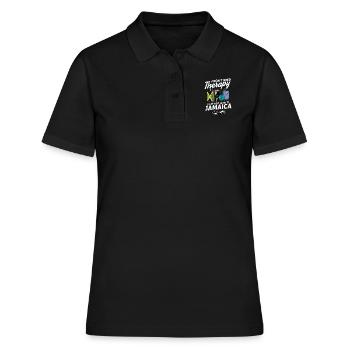 Jamaica flag I Jamaican Souvenirs - Polo Femme - noir - Devant - Ailine (174cm)