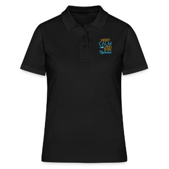 Keep calm and stay hydrated by The Manzanita's - Women's Polo Shirt - black - Front - Ailine (174cm)