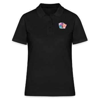 Windsurfen Windsurfer - Frauen Polo Shirt - Schwarz - Vorne - Ailine (174cm)