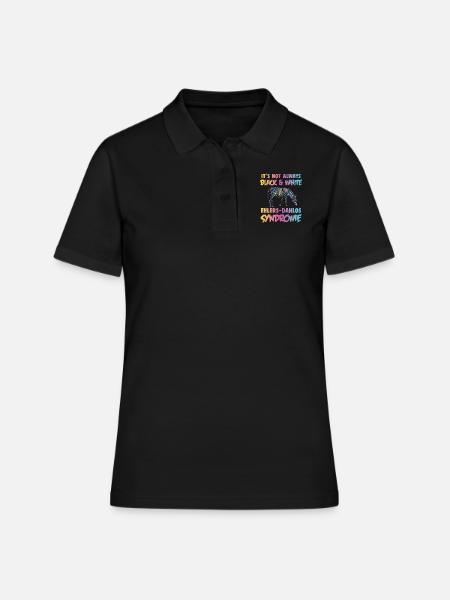 Zebra Ehlers Danlos Syndrome Awareness - Women's Polo Shirt - black