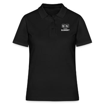 Bier ist mein Element Chemisches Periodensystem - Frauen Polo Shirt - Schwarz - Vorne - Ailine (174cm)