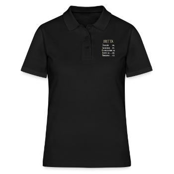 Britta Namenstag Vorname Britta Geschenk Name - Frauen Polo Shirt - Schwarz - Vorne - Ailine (174cm)
