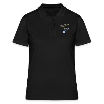 Banjo Vintage Bluegrass joueur de musique cadeau - Polo Femme - noir - Devant - Ailine (174cm)
