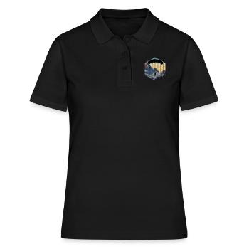 skydiving lovers and parachuting fans - Polo Femme - noir - Devant - Ailine (174cm)