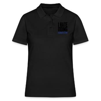 Funny aquarium, aquarist and aquarium fish - Women's Polo Shirt - black - Front - Ailine (174cm)