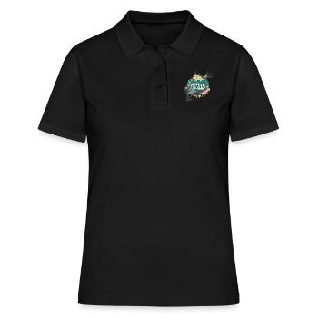 Emil - Beau nom de garçon avec de mignons dinosaures - Polo Femme - noir - Devant - Ailine (174cm)