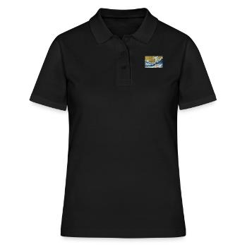 Shar Pei - Frauen Polo Shirt - Schwarz - Vorne - Ailine (174cm)