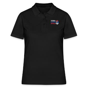 Serbien - Frauen Polo Shirt - Schwarz - Vorne - Ailine (174cm)