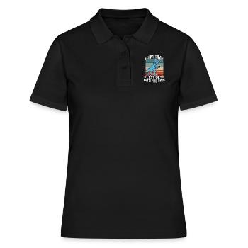 T-Rex Speech Defect Athlete Fitness Bodybuilding - Women's Polo Shirt - black - Front - Ailine (174cm)