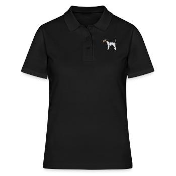 Foxterrier Hund I Jagdhund Züchter Frauchen Motiv - Frauen Polo Shirt - Schwarz - Vorne - Ailine (174cm)