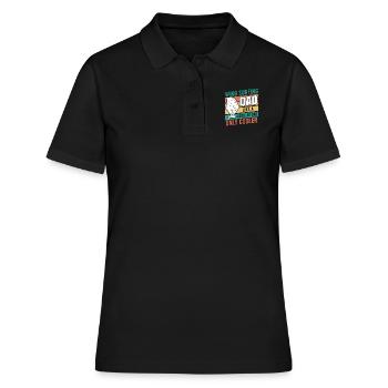 Wing Surfing Dad Wing Foil Papa Vatertag - Frauen Polo Shirt - Schwarz - Vorne - Ailine (174cm)