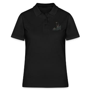 Oiseau Forêt Arbre Oiseau Motif Nature Animal Motif - Polo Femme - noir - Devant - Ailine (174cm)