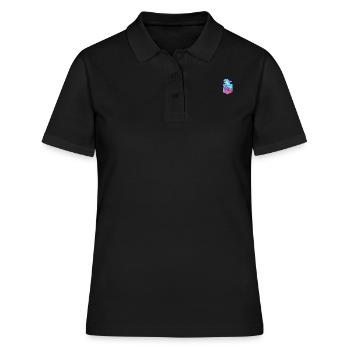 Dauphin en chemise Poche Poitrine Poche Faux Sac - Polo Femme - noir - Devant - Ailine (174cm)