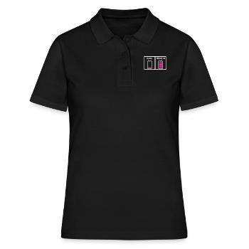 Papa NO Energy Töchter voll Energie Papa 2 Töchter - Frauen Polo Shirt - Schwarz - Vorne - Ailine (174cm)