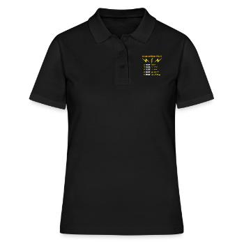Lustige Handwerker Elektriker Elektroniker Gehalt - Frauen Polo Shirt - Schwarz - Vorne - Ailine (174cm)