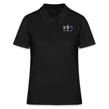 Best Team Ever Pferd Hund Reiterin - Frauen Polo Shirt - Schwarz - Vorne - Ailine (174cm)
