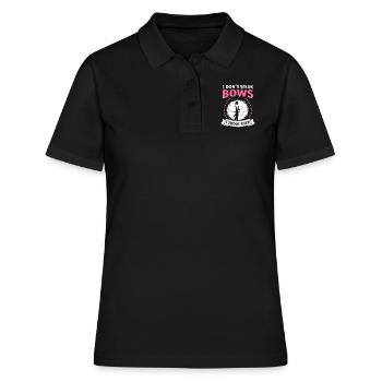 I don't wear Bow i shoot them women - Women's Polo Shirt - black - Front - Ailine (174cm)