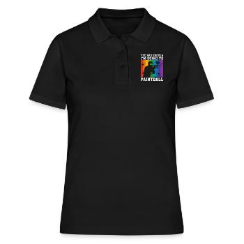 Enough for me I go to paintball - Women's Polo Shirt - black - Front - Ailine (174cm)