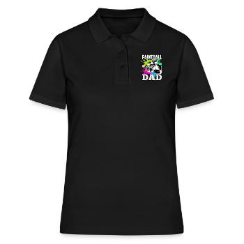 Paintball Papa Paintballer Papa Joueur de Paintball - Polo Femme - noir - Devant - Ailine (174cm)