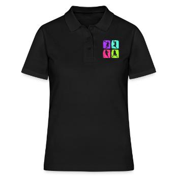 Basketball féminin vintage - Polo Femme - noir - Devant - Ailine (174cm)