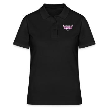 Glück Ist Ein Oma-Zitat-Geschenk Für Frauen - Frauen Polo Shirt - Schwarz - Vorne - Ailine (174cm)