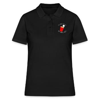 Je suis là pour mouiller mes couilles 4 - Polo Femme - noir - Devant - Ailine (174cm)