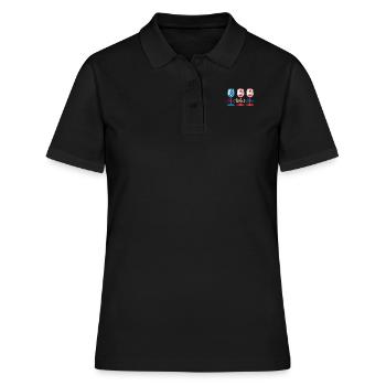 Vin Rouge & Verres à Vin Bleu Rouge Blanc Bleu 4ème de - Polo Femme - noir - Devant - Ailine (174cm)