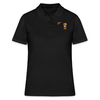 Sauftrikot Deutschland Will Freibier - Frauen Polo Shirt - Schwarz - Vorne - Ailine (174cm)