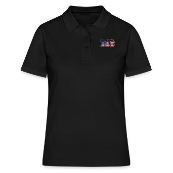 USA Beer Independence Day Beer Drinker - Women's Polo Shirt - black - Front - Ailine (174cm)