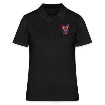 Thunderbird Mythischer Kryptidenvogel - Frauen Polo Shirt - Schwarz - Vorne - Ailine (174cm)