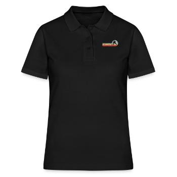 Retro Eishockey - Frauen Polo Shirt - Schwarz - Vorne - Ailine (174cm)