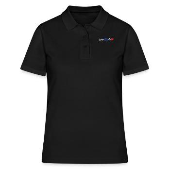 Cadeau Heartbeat du Dakota du Nord - Polo Femme - noir - Devant - Ailine (174cm)