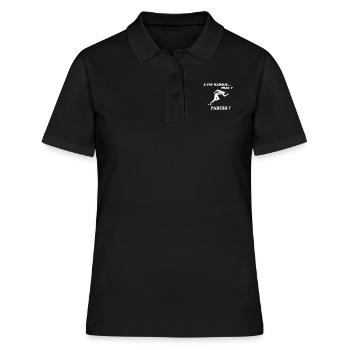 À vos marques.. Prêts? Partez! - Polo Femme - noir - Devant - Ailine (174cm)