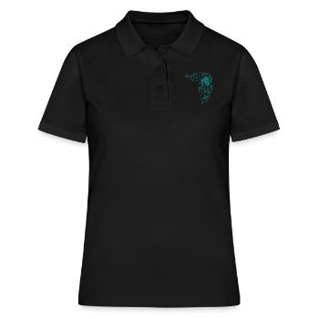 Informaticien Programmeur informatique Nerd Geek - Polo Femme - noir - Devant - Ailine (174cm)