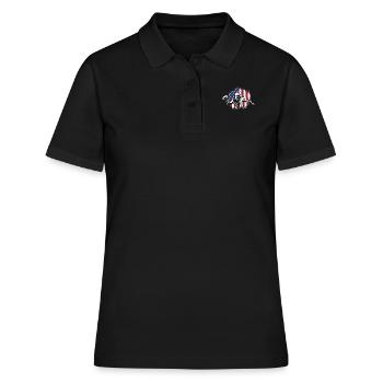 Football américain Drapeau Sports patriotiques - Polo Femme - noir - Devant - Ailine (174cm)