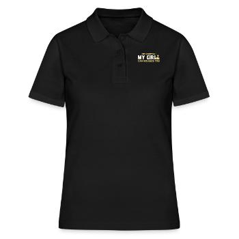 Banana Ball Python Aufpassen Mein Mädchen Kann - Frauen Polo Shirt - Schwarz - Vorne - Ailine (174cm)