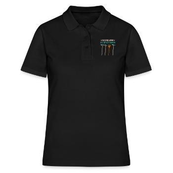 Gartenarbeit Gärtner Spruch - Frauen Polo Shirt - Schwarz - Vorne - Ailine (174cm)