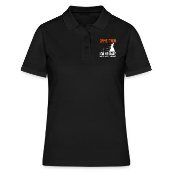 Game Over - Hochzeit Jungesellenabschied Mann - Frauen Polo Shirt - Schwarz - Vorne - Ailine (174cm)