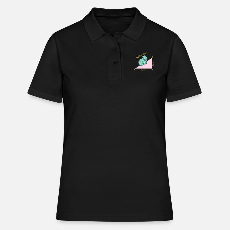 Math teacher mathematician Hippotenuse - Women's Polo Shirt - black
