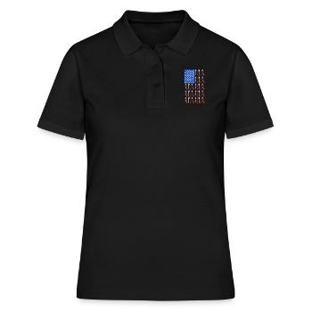 Dart Master USA Darts Pfeile - Frauen Polo Shirt - Schwarz - Vorne - Ailine (174cm)