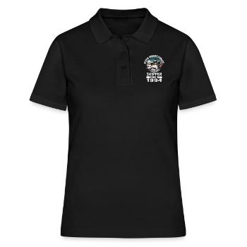 Never Underestimate Skipper born in 1994 - Frauen Polo Shirt - Schwarz - Vorne - Ailine (174cm)