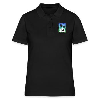 Wakeboard Wakeskate Sports Nautiques Lifestyle Vintage - Polo Femme - noir - Devant - Ailine (174cm)