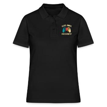 Level Onkel freigeschaltet Onkel - Frauen Polo Shirt - Schwarz - Vorne - Ailine (174cm)