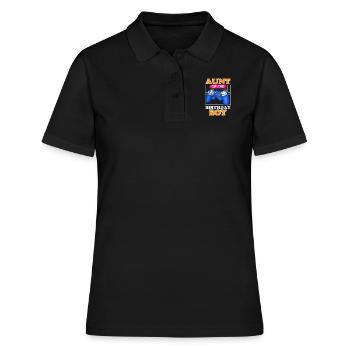 Meilleure tante au monde Anniversaire Enfant Neveu Tante - Polo Femme - noir - Devant - Ailine (174cm)