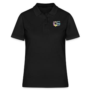 Génial depuis 1981. Style de vie Wakeboard - Polo Femme - noir - Devant - Ailine (174cm)